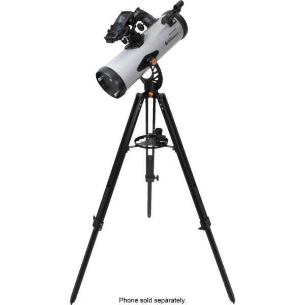 Celestron - Starsense Explorer LT 114AZ Telescope App-Enabled Newtonian Reflector Telescope - Silver/Black