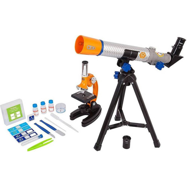 Discovery - 40mm Refractor Telescope with Microscope Combo Set