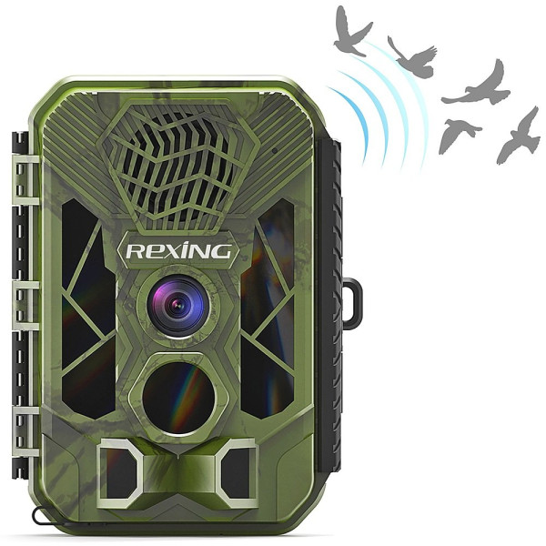 Rexing - Woodlens H3 with Electronic Animal Caller and Night Vision Recording - Green | Trail Camera