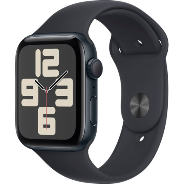 Apple Watch - SE 2nd Generation (GPS) 44mm Aluminum Case with Midnight Sport Band - M/L | Smart Watch