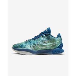 Nike-LeBron XXI "Abalone" Industrial Blue/Photon Dust/Emerald Rise/Metallic Silver |Basketball Shoes