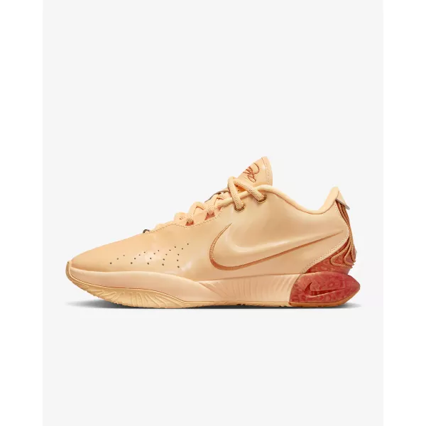 Nike-LeBron XXI "Dragon Pearl" Melon Tint/Metallic Red Bronze/Monarch|Basketball Shoes