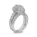 2 CT. T.W. Composite Oval Diamond Frame Bridal Set in 14K White Gold | Engagement Ring