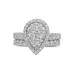 2 CT. T.W. Pear-Shaped Multi-Diamond Frame Bridal Set in 14K White Gold | Engagement Ring