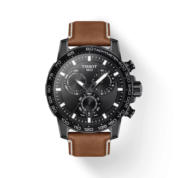 Tissot - SuperSport Black-Dial Leather | Stainless Steel Link | Watch