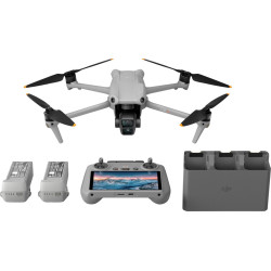 DJI- Geek Squad Certified Refurbished  Air 3 Fly More Combo Drone and RC 2 Remote Control with Built-in Screen - Gray