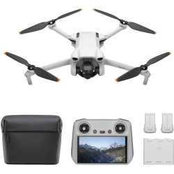 DJI - Geek Squad Certified Refurbished Mini 3 Fly More Combo Drone with Remote Controller with a Screen - Gray