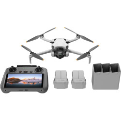 DJI - Mini 4 Pro Fly More Combo Drone and RC 2 Remote Control with Built-in Screen - Gray