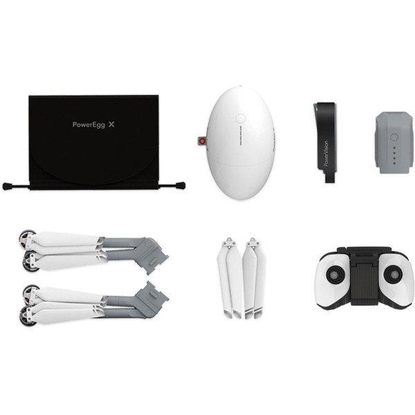 PowerVision - PowerEgg X Explorer AI Camera and 4K Drone - White/Gray