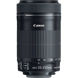 Canon - EF-S55-250mm F4-5.6 IS STM Telephoto Zoom Lens for EOS DSLR Cameras - Black