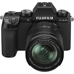 Fujifilm - X-S10 Mirrorless Camera Body with XF18-55mmF2.8-4 R Telephoto Lens - Black