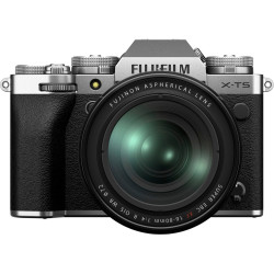 Fujifilm - X-T5 Mirrorless Camera with XF16-80mmF4 R OIS WR Lens Bundle - Silver