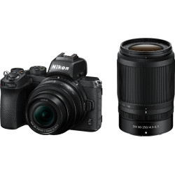 Nikon - Z50 Mirrorless Camera Two Lens Kit with NIKKOR Z DX 16-50mm f/3.5-6.3 VR and NIKKOR Z DX 50-250mm f/4.5-6.3 VR Lenses - Black| Mirrorless Camera