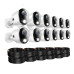 Night Owl - 20-Channel, 12-Camera Indoor/Outdoor Wired 1080p 1TB DVR Security System with 2-Way Audio - Black and White