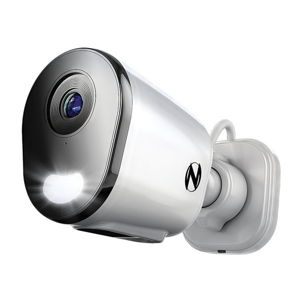 Night Owl - Indoor/Outdoor AC Powered Plug-In Wireless 2K Security Camera with 2-Way Audio - White