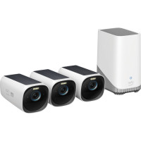 eufy Security - eufyCam 3 3-Camera Indoor/Outdoor Wireless 4K Security System - White