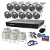 Swann - Master Series 16-Channel, 10-Camera, Indoor/Outdoor PoE Wired 4K UHD 2TB HDD NVR Security Surveillance System - White