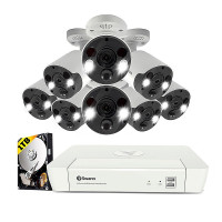 Swann - 8-Channel, 8-Camera 4K Ultra HD 1TB NVR Security System - White