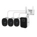 Swann - Fourtify 4 Camera Indoor/Outdoor Wi-Fi Security System - Black/White