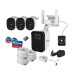 Swann - Fourtify 4 Camera Indoor/Outdoor Wi-Fi Security System - Black/White