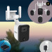 Swann - Fourtify 4 Camera Indoor/Outdoor Wi-Fi Security System - Black/White