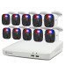 Swann - Home 1080p, 16-Channel, 10-Camera, Indoor/Outdoor Wired 1080p 2TB DVR Home Security Camera System - White