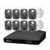 Swann - Home 8 Channel, 8 Camera Indoor/Outdoor Wired 4K Ultra HD 2TB DVR Security System with 1-Way Audio over Coax - White