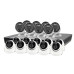 Swann - Master Series 16-Ch, 8 Dome/8 Bullet Camera, Indoor/Outdoor Wired 4K UHD 2TB HDD NVR Security System - Black/White