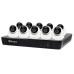 Swann - Master Series 16-Channel, 10 Dome Camera, Indoor/Outdoor PoE Wired 4K UHD 2TB HDD NVR Security System - Black/White