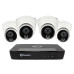 Swann - Master Series 8-Channel, 4-Dome Camera, Indoor/Outdoor PoE Wired 4K UHD 2TB HDD NVR Security System - White