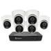 Swann - Pro 4K, 8-Channel, 6-Dome Camera Indoor/Outdoor PoE Wired 4K UHD 2TB HDD NVR Security Surveillance System - White