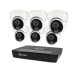 Swann - Pro 4K, 8-Channel, 6-Dome Camera Indoor/Outdoor PoE Wired 4K UHD 2TB HDD NVR Security Surveillance System - White