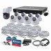 Swann - Professional 16-Channel, 9-Camera Indoor/Outdoor Wired 12MP 4TB NVR Security System - White